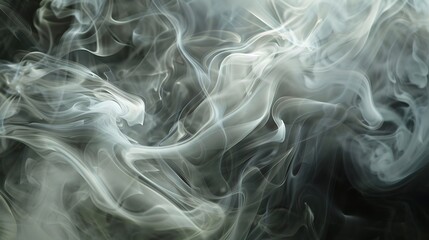 Fototapeta premium An abstract capture of smoke swirling and curling in the air, with delicate wisps and tendrils blending into the background.