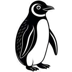 penguin on a white background free vector file