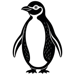 penguin on a white background free vector file