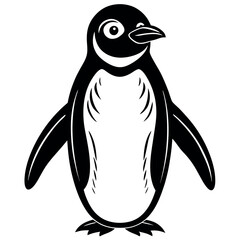 penguin on a white background free vector file
