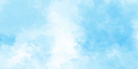Abstract white and blue color frozen ice surface design background. soft sky blue watercolor sky and clouds, Light blue background with watercolor. gradient light white sky background with clouds.