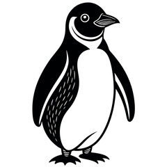 penguin on a white background free vector file