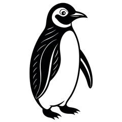 penguin on a white background free vector file