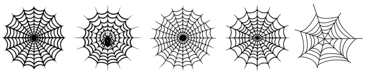 Fototapeta premium Spider web icon set