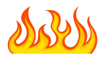 Fire cartoon on white background