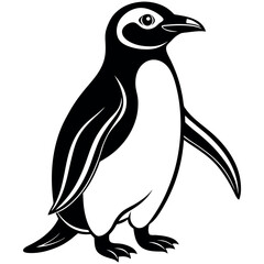 penguin on a white background free vector file