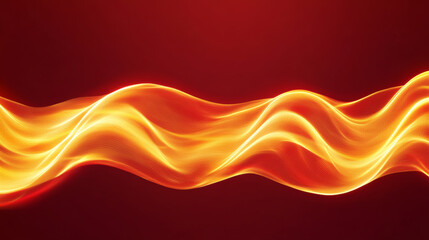 Obraz premium Abstract electricity waves radiating in bright yellow