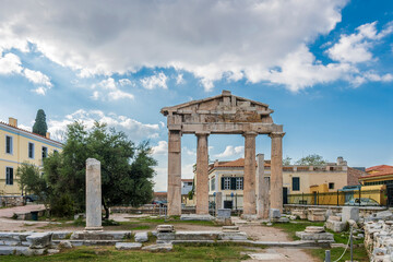 The Ancient Roman Forum view in Athens