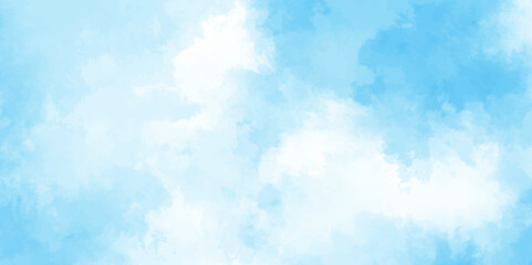 Abstract white and blue color frozen ice surface design background. soft sky blue watercolor sky and clouds, Light blue background with watercolor. gradient light white sky background with clouds.