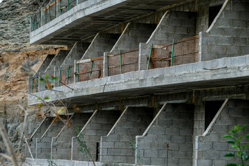 Abandoned construction site of a hotel in the Canary Islands
