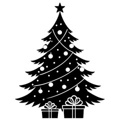 Obraz premium set of christmas trees