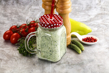 Fresh dietary detox cucumber smoothie
