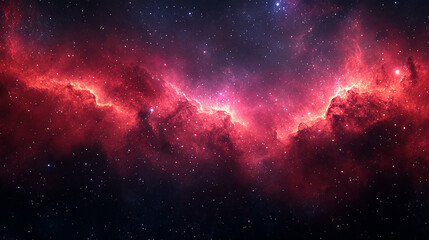 Fototapeta premium dark red starfield constellation in outer space