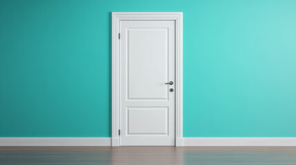 Modern white PVC door with clean lines 