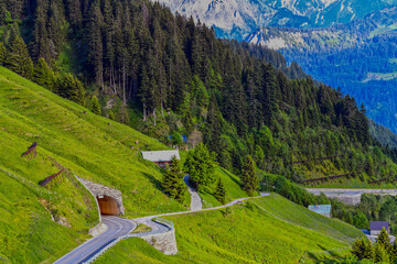 Bergdorf Fontanella-Faschina in Vorarlberg (Österreich)