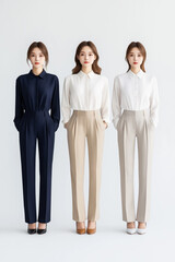 Stylish office. worker outfits, business casual