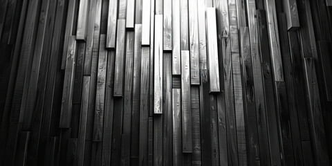 Obraz premium Black and White Wood Grain: A dramatic black and white photo of contrasting wood grains, creating an abstract and modern backdrop.