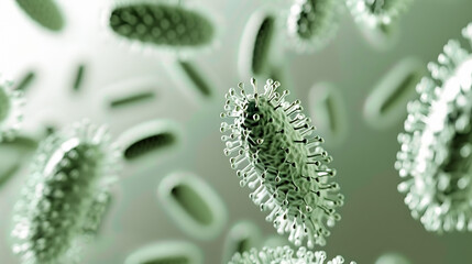 Fototapeta premium Microscopic image of bacteria cells