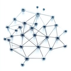 Abstract network structure with nodes and connections, symbolizing data or relationships.