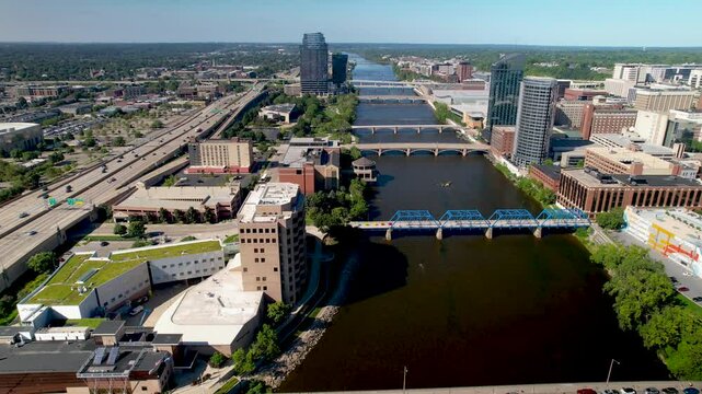 Downtown Grand Rapids is second largest metropolitan area in entire Michigan state.