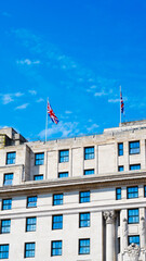 Fototapeta premium The Union Jack: a symbol of British unity, history, with red, white, and blue.