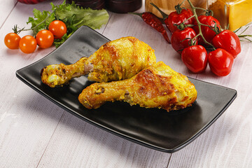 Roasted Chicken leg drumsticks with curry sauce
