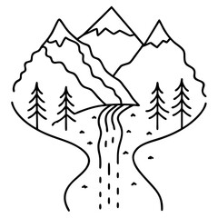 the river from the mountain fall down and creates seven lakes