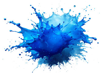 Blue Splash, isolated on clean png background