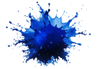 Dark Blue Splash, isolated on clean png background