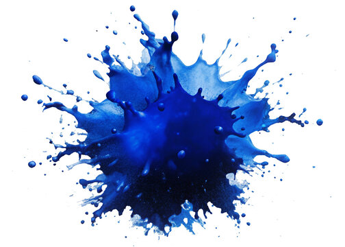 Dark Blue Splash, isolated on clean png background