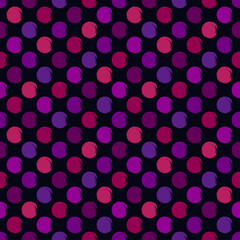 Polka dot paint brush seamless pattern. Freehand grunge design background. Circle motif modern minimal ornament. Trendy handdrawn doodle geometric print. Artistic hand drawn abstract vector wallpaper