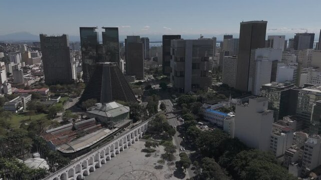 Bela imagem a&eacute;rea do bairro da Lapa, no Centro do Rio de Janeiro.
