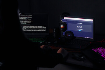 Fototapeta premium Hacker coding