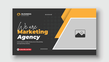 Modern YouTube video thumbnail for workshop promotion Corporate thumbnail and web banner template	