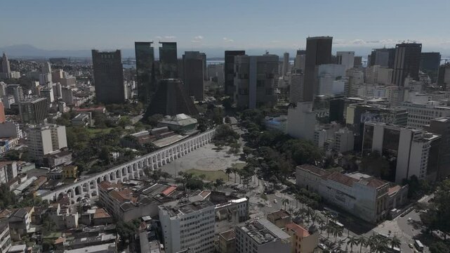 Bela imagem a&eacute;rea do bairro da Lapa, no Centro do Rio de Janeiro.