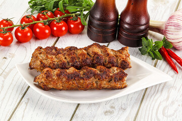 Chicken kebab minced meat and spices