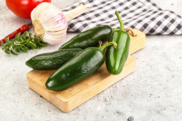 Mexican hot green Jalapeno pepper