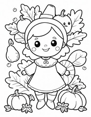  coloring page for toddlers for thanksgiving