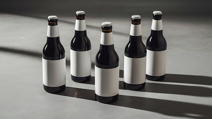 Mojito cocktail - summer drink set isolated on white