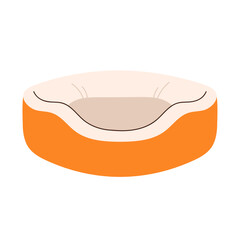 Illustration of a cot for cats and dogs isolated on a white background