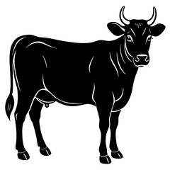 Cow Silhouette Black Vector