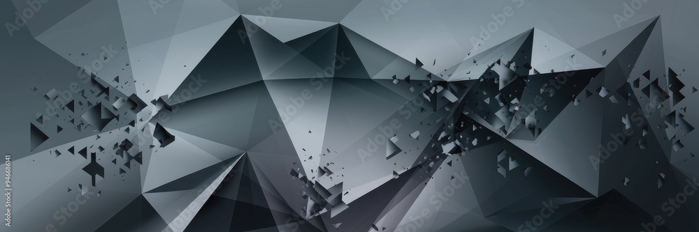 Poster abstract grey triangular gradient background. low poly design with geometric patterns.