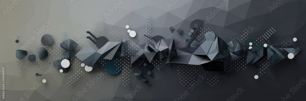 Poster abstract grey triangular gradient background. low poly design with geometric patterns.
