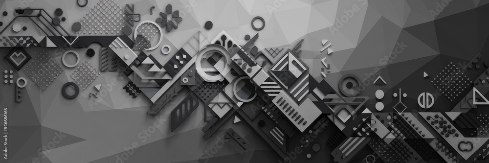 Poster abstract grey triangular gradient background. low poly design with geometric patterns.