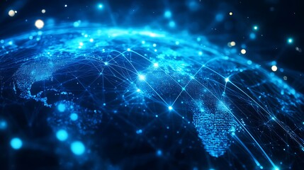 Global Network Connection   Abstract Technology Background