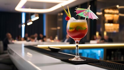 Cocktail in drink bar of restaurant