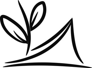 Illustration of environment day, Home icon and young sprout