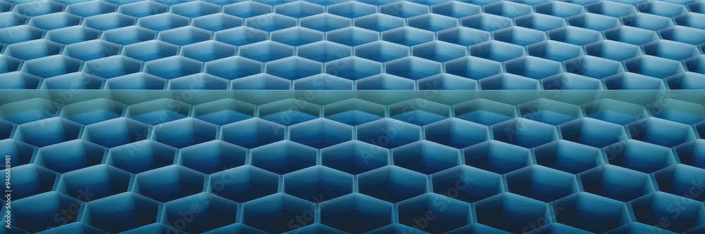 Poster Repeating hexagonal pattern featuring a gradient honeycomb design