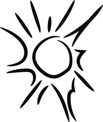 Hand-drawn sun icon
