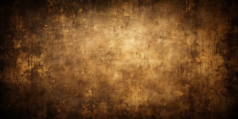 Obraz premium Abstract Brown Grunge Texture with Dark Vignette, Background, Vintage, Design, Texture